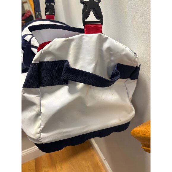 Field & Stream White & Navy Blue Duffel Bag With Shoulder Strap - Picture 4 of 10